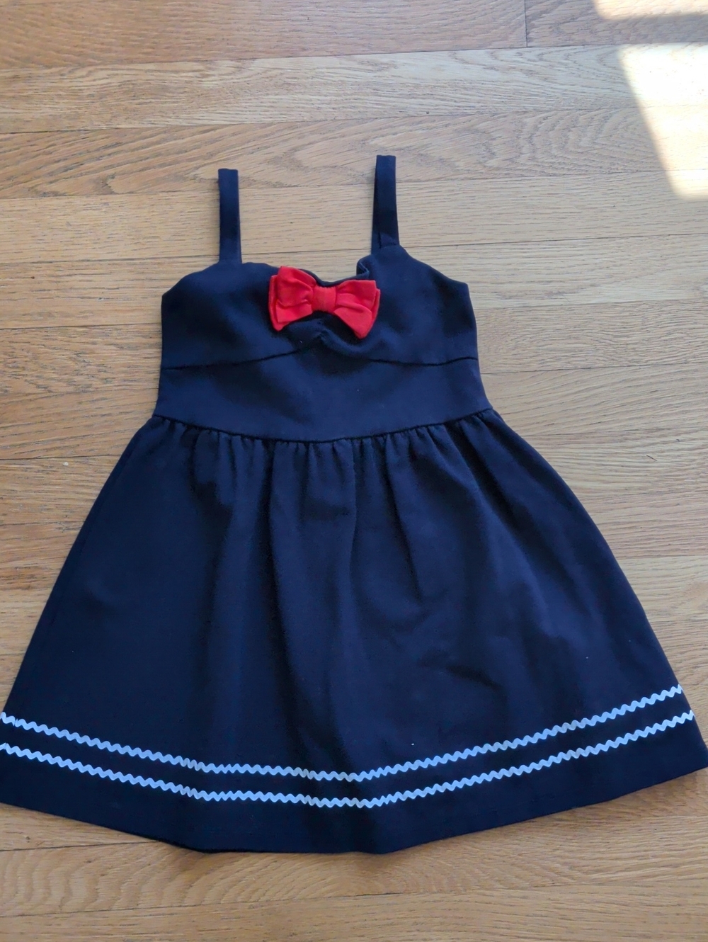 Janie & Jack Navy Dress with Red Bow
